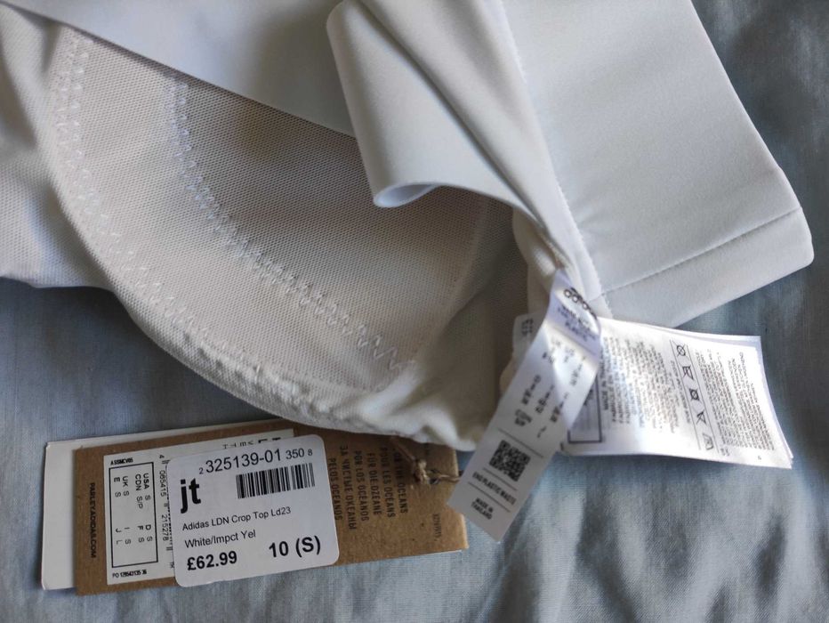 adidas London Crop Top Tennis S, L - factura garantie