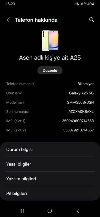 Samsung a25 5g 120hz 128GB