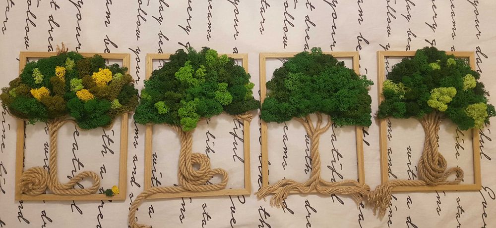 Арт пано "Дървото на живота" с естествен скандинавски мъх