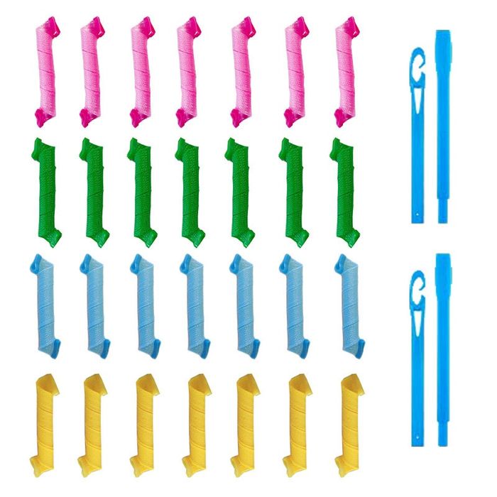 8 броя ролки за вълнообразни къдрици