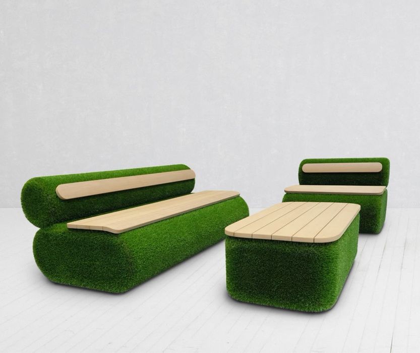 Газонные фигуры. Садовая мебель.