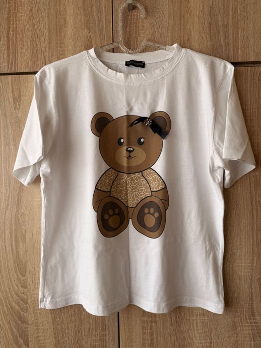 Памучна тениска с мече