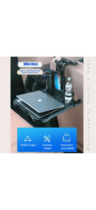Masa auto laptop, reglabila, NOUA