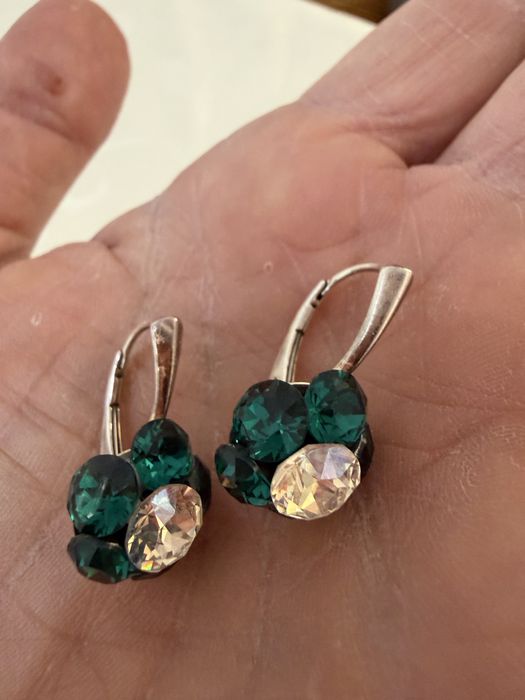 Cercei superbi din argint cu pietre swarovski