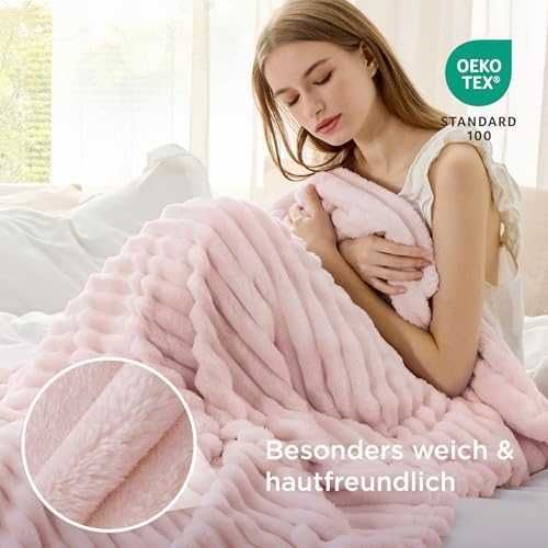 BEDSURE пухкаво одеяло 150x200см Crystal Pink
