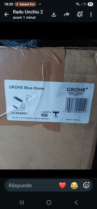 Sistem pentru apa filtrata racita si carbogazoasa  GROHE Blue Home cu sistem de racire si carbonatare