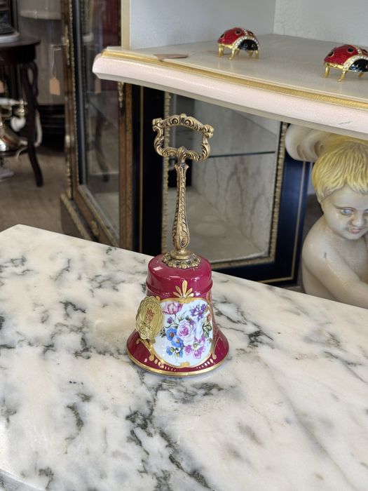 Clopotel din portelan limoges si alama
