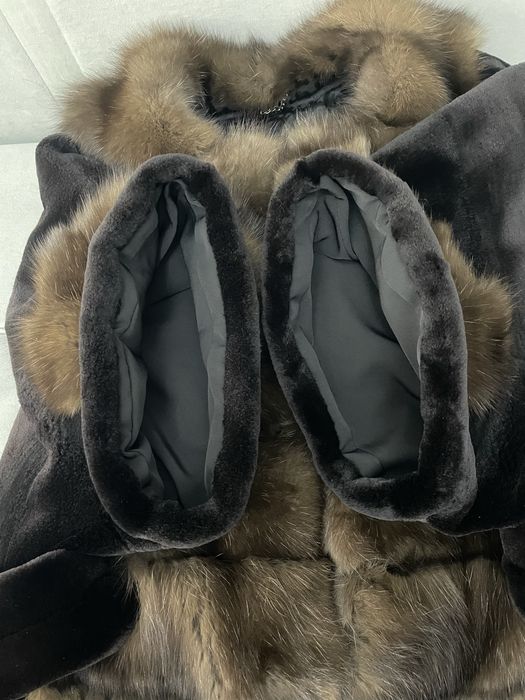 Шуба oversize, 40-48, соболь норка