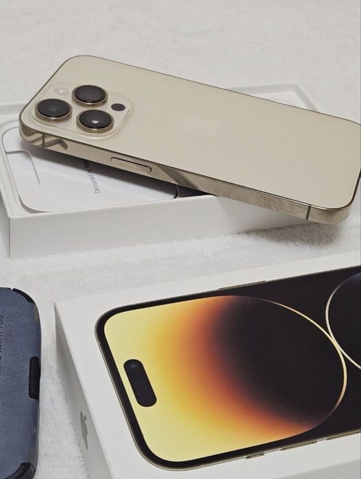 iPhone 14PRO, Gold, 128 GB, CA NOU, Full Box