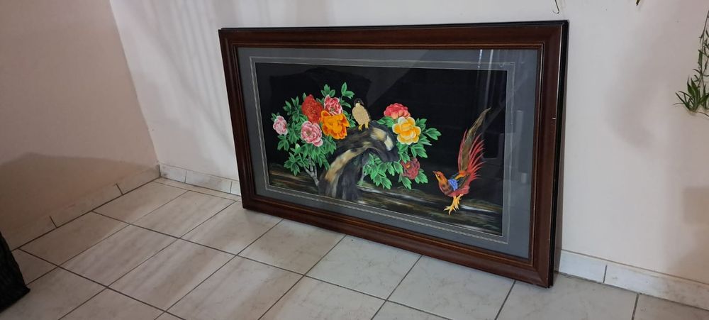 Картина ручной работы «Птицы и цветы» — гармония природы в вашем доме