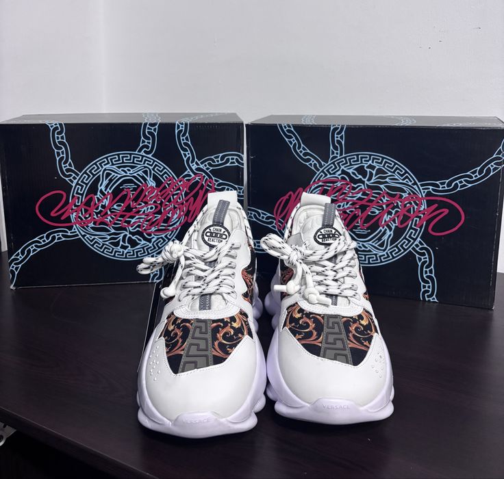 Adidasi Versace Chain Reaction White