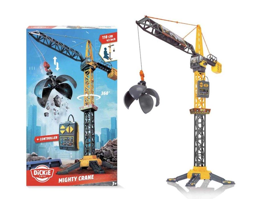 Macara de jucărie Dickie Toys Mighty Crane 110 cm, telecomandă, cutie