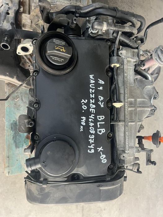 Двигател Aydi A4 B7 Тип на мотора BLB 2.0 140 kc с фактура за регистра