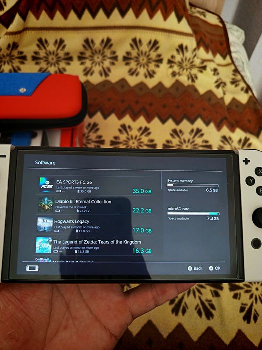 Nintendo switch oled 256 GB Kingston speed card