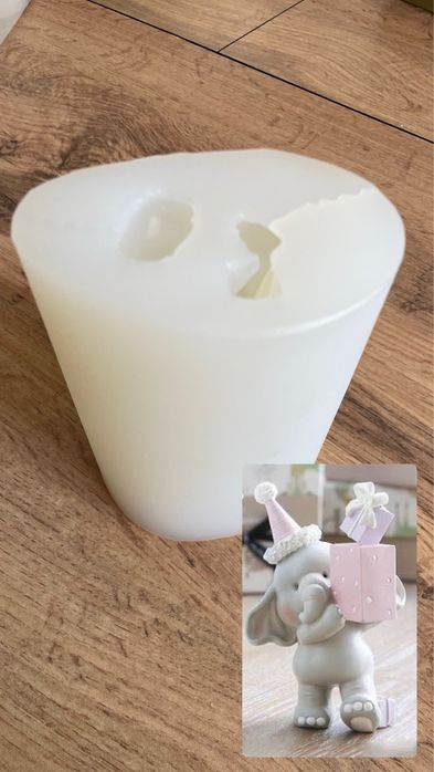 Молд Слоник с подарком