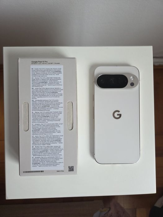 Google Pixel 10 Pro, 16GB RAM, 512 GB ,5G, Porcelain, Impecabil !