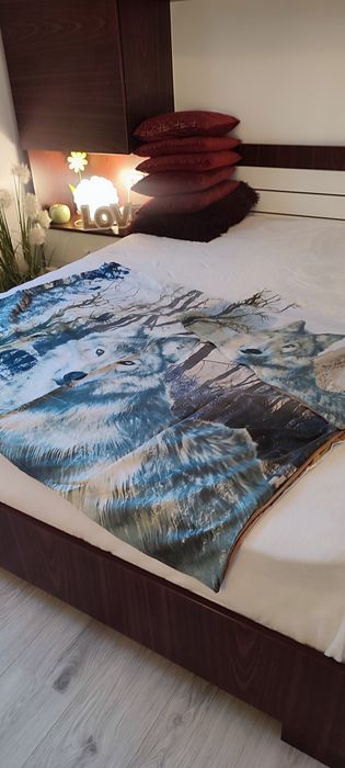 Lenjerie de pat animal print, doua fete, 100%bumbac satinat