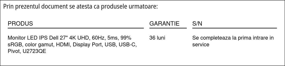 Dell UltraSharp  27" 4K - U2723QE | Garantie pana in 2027 eMAG