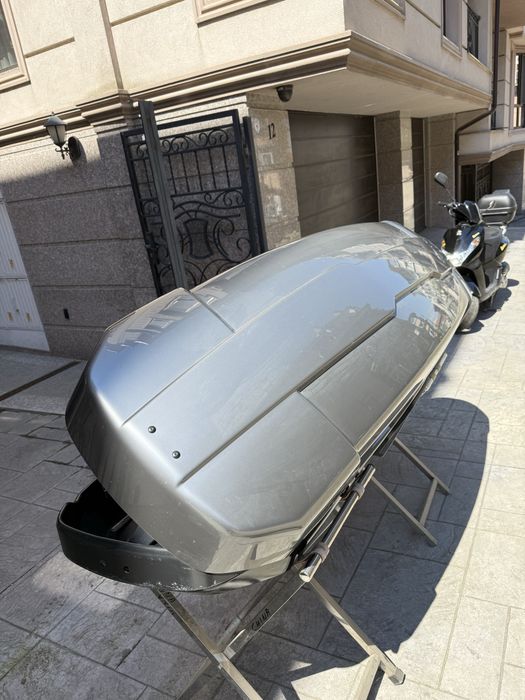 Thule комплект-куфар+греди wingbar+основи+стойка за колело+стойка  за каяк/пълен сет/