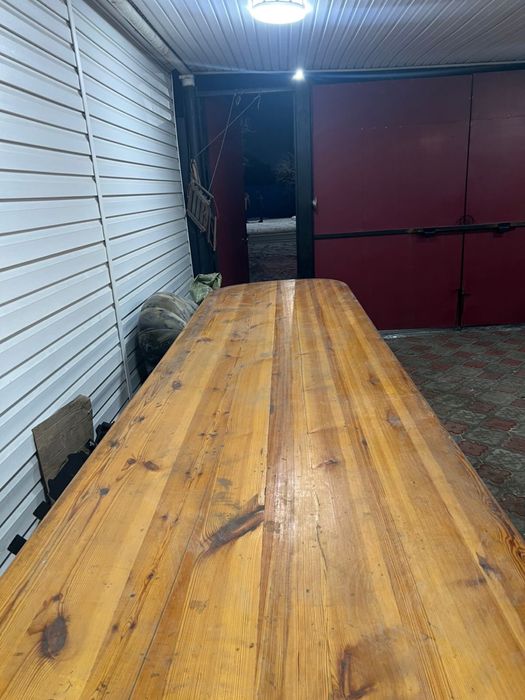 Стол деревянный из дуба, со стульями