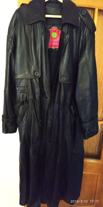 Плащ мужской кожанный