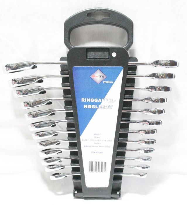 Trusa BATO 12 chei fixe inelare clicket inversor  8-19 chrome vanadium