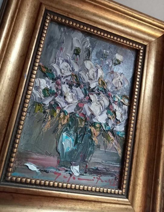 Tablou, Pictura in cuțit ,pictor Ion Ialomiteanu, de colectie , rar