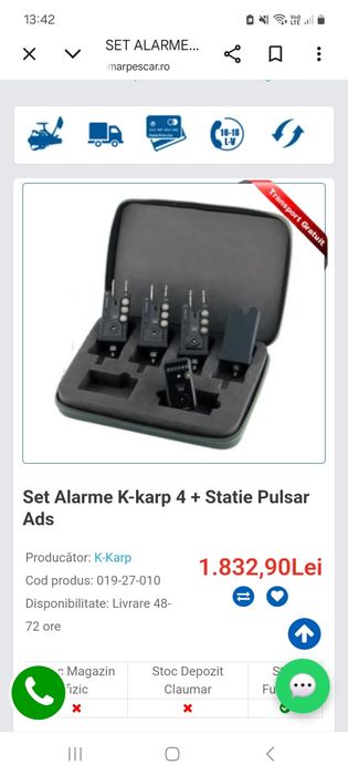 Set 4 avertizori + statie k karp pulsar ads