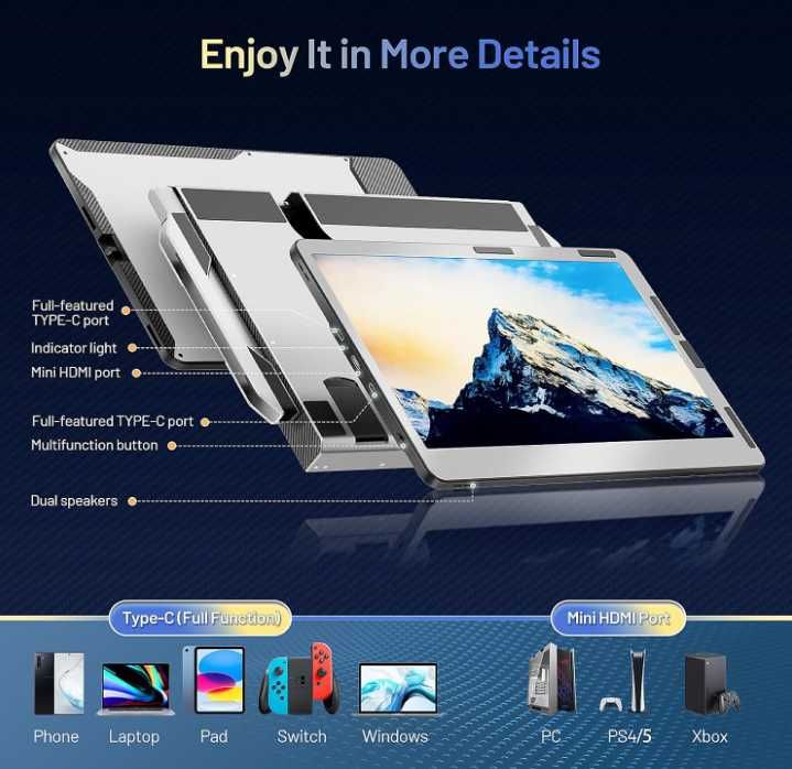 Teamgee F2 portabil dual screen