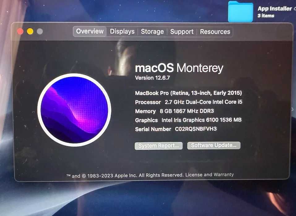 Macbook pro Retina 13, 2015