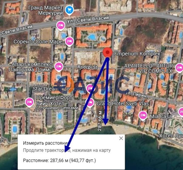 Триетажен мезонет с голяма тераса и 2 спални в "Емпериум 1", Свети Влас, 148.43 кв.м, #34107388