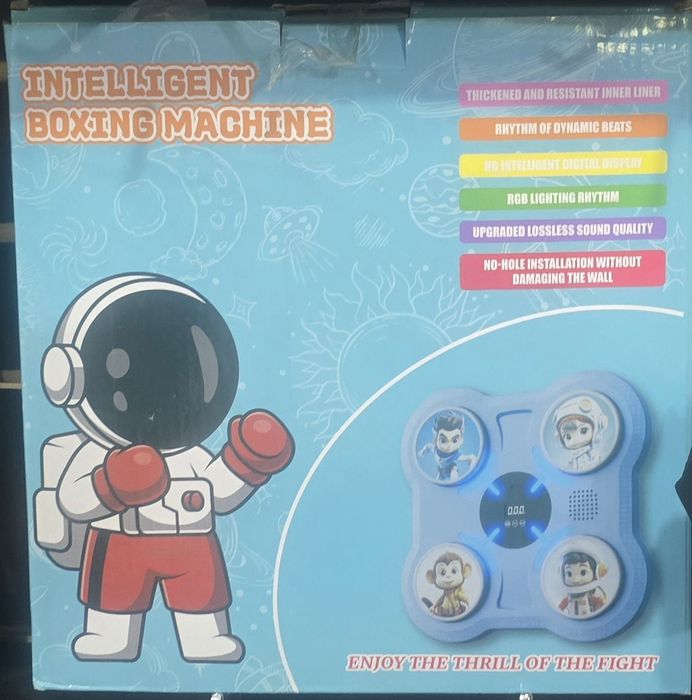 Умный тренажер для бокса настенный музыкальный детский