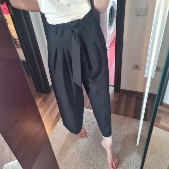 Pantaloni eleganti Zara cu talie inalta