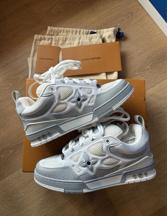 Adidasi Louis Vuitton Skate Grey White Low  Unisex