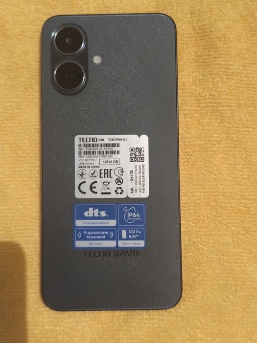 Tecno SPARK GO 2 128 ГБ черный