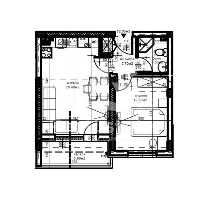 Продава се Двустаен апартамент в Пловдив, Остромила - 59 кв.м за 1170 €/кв.м - Снимка #1
