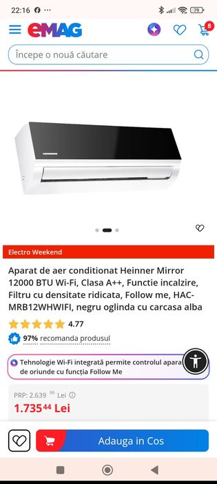 Heinner Mirror 12000 BTU