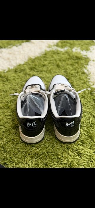 adidasi Bapesta BAPE Alb cu Negru NR 41