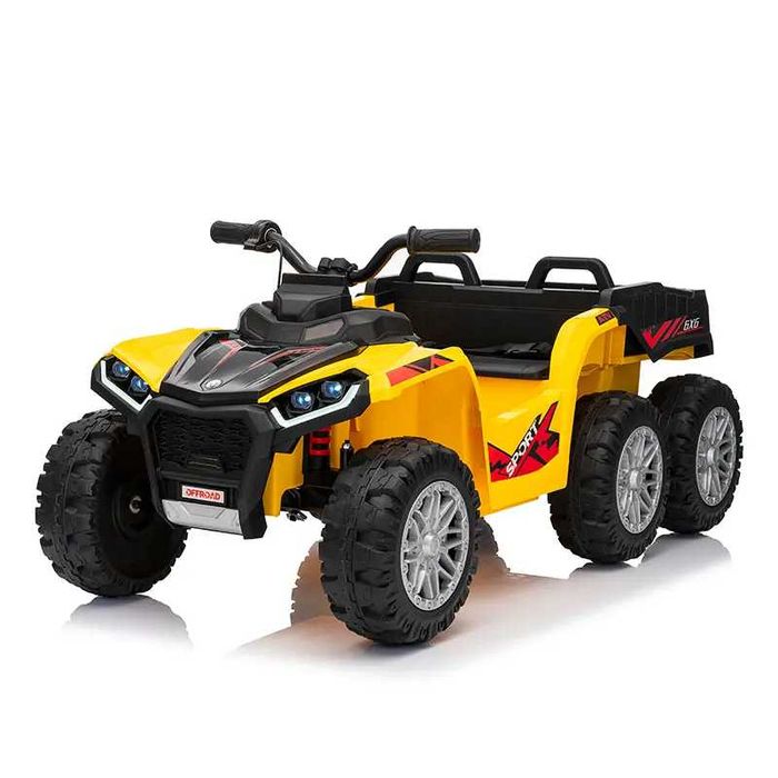 ATV electric cu bena, Kinderauto FarmQuad 6x6 12V 14AH #Yellow