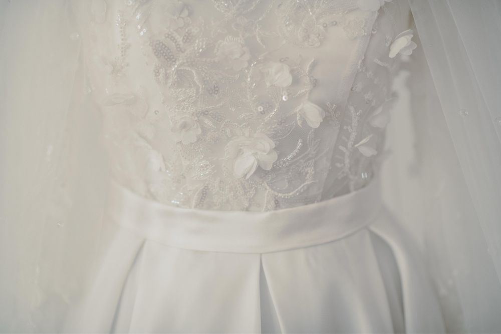 Rochie de mireasă, curățată profesional