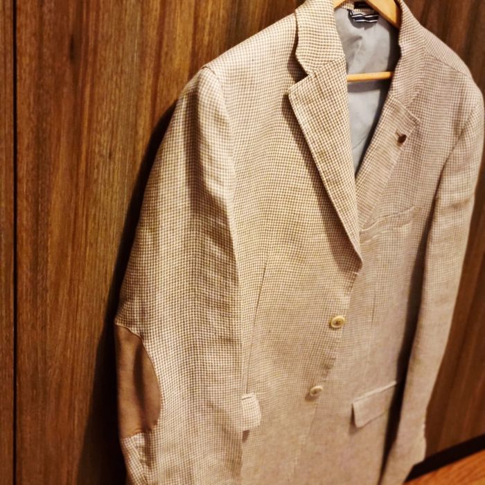Sacou Massimo Dutti bărbați, nou, bej, cu cotiere, elegant