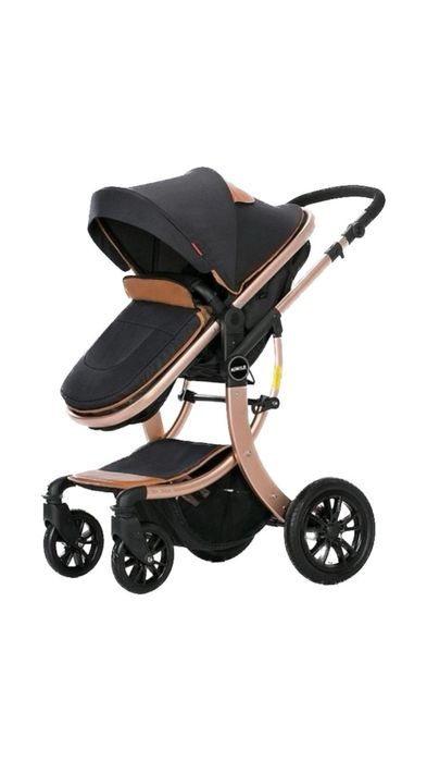 Carucior de copii 2 in 1 Visoli Black, 107x50x63cm