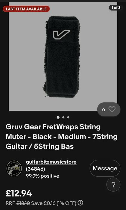 Gruv Gear FretWrap string mutter guitar/bass