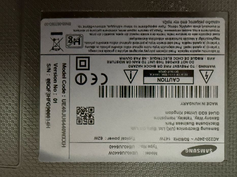 Vand TV smart Samsung UHD 40''