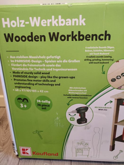 Banc de lucru pentru copii Kidland cu bormasina Parkside