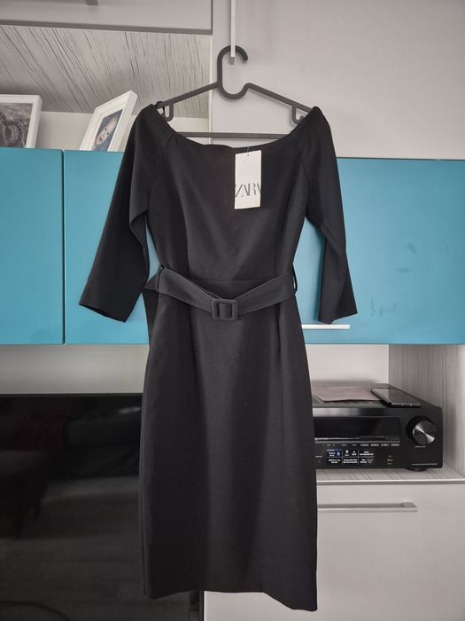 Rochie neagra office Zara noua cu etichetă masura S
