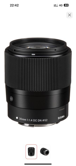 Объектив Sigma 30mm f/1.4 DC DN Contemporary Canon RF