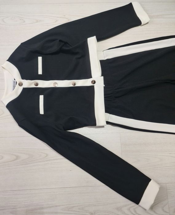 Compleu elegant dama alb-negru
