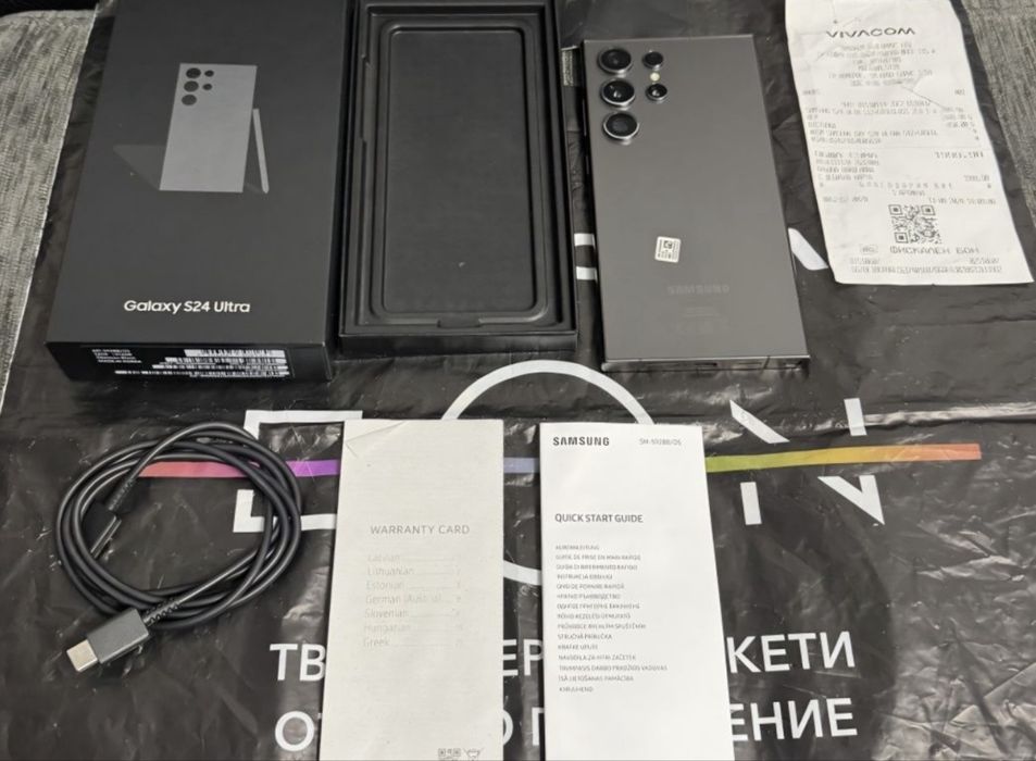 512GB Samsung S24 Ultra Гаранция Vivacom 2026г. Black | Черен