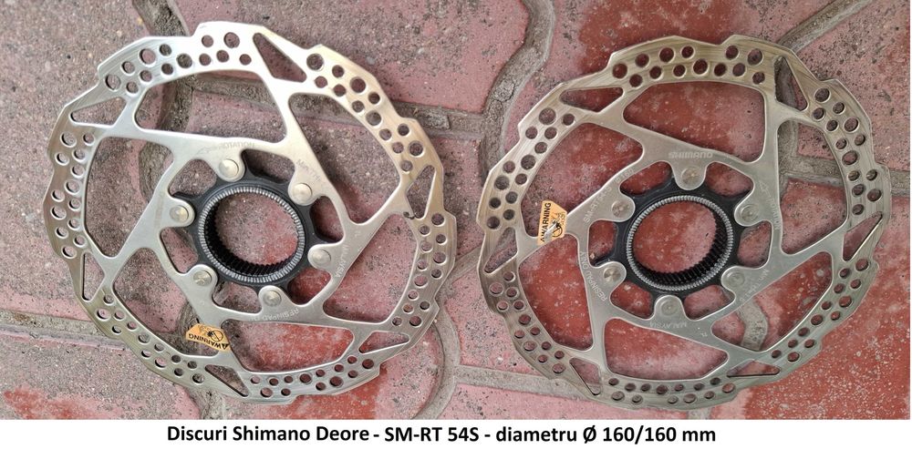 Discuri frana Shimano Deore/Tektro/Avid diametru Ø 160mm, 6-bolts si Shimano Deore/Alivio diametru Ø 180/160mm, center-lock